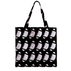 Footballs Icreate Zipper Grocery Tote Bag by iCreate