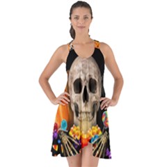 Halloween Candy Keeper Show Some Back Chiffon Dress by Valentinaart