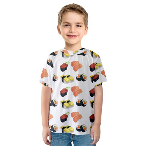 Sushi Pattern Kids  Sport Mesh Tee by Valentinaart