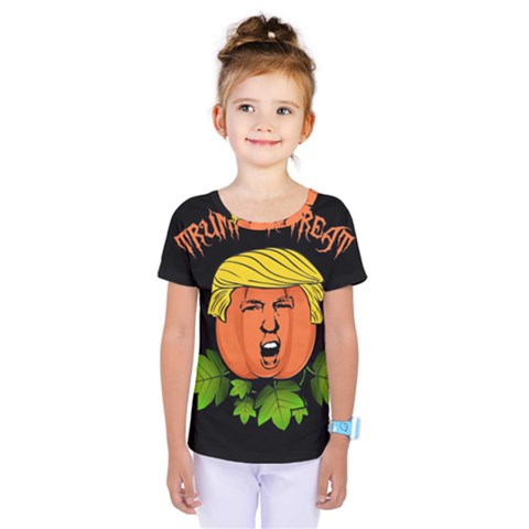 Trump Or Treat  Kids  One Piece Tee by Valentinaart