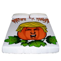 Trump Or Treat  Fitted Sheet (california King Size) by Valentinaart