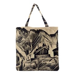 Ink Art Grocery Tote Bag by NouveauDesign