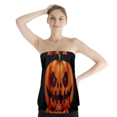 Halloween Pumpkin Strapless Top by Valentinaart