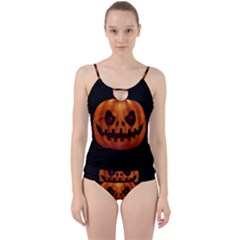 Halloween Pumpkin Cut Out Top Tankini Set by Valentinaart