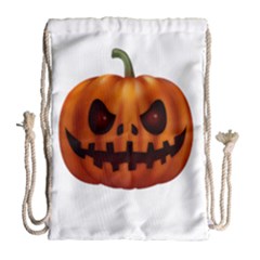 Halloween Pumpkin Drawstring Bag (large) by Valentinaart