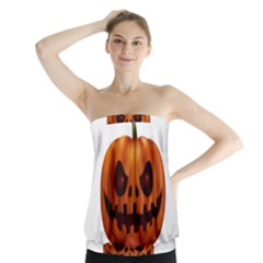 Halloween Pumpkin Strapless Top by Valentinaart