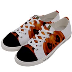 Halloween Pumpkin Women s Low Top Canvas Sneakers by Valentinaart