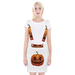 Halloween Pumpkin Braces Suspender Skirt by Valentinaart