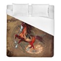 Awesome Horse  With Skull In Red Colors Duvet Cover (Full/ Double Size) View1