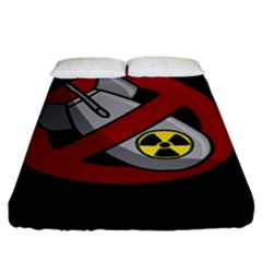 No Nuclear Weapons Fitted Sheet (king Size) by Valentinaart