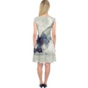 Cute Owl In Watercolor Capsleeve Midi Dress View2