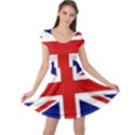 Union Jack watercolor drawing art Cap Sleeve Dress View1