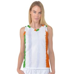 Flag Ireland, Banner Watercolor Painting Art Women s Basketball Tank Top by picsaspassion