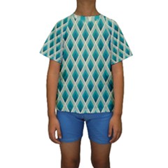 Artdecoteal Kids  Short Sleeve Swimwear by NouveauDesign