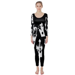 Kiss Band Logo Long Sleeve Catsuit by Celenk