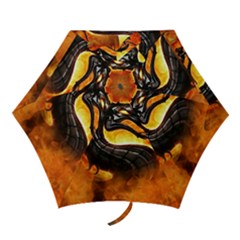 Dragon And Fire Mini Folding Umbrellas by Celenk