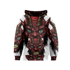 Krampus Devil Face Kids  Pullover Hoodie by Celenk