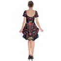 Krampus Devil Face Short Sleeve Bardot Dress View2