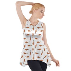 Koi Fishes Motif Pattern Side Drop Tank Tunic by dflcprintsclothing