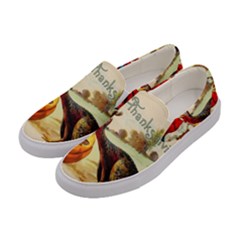 Vintage Thanksgiving Women s Canvas Slip Ons by Valentinaart