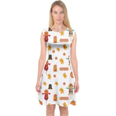 Thanksgiving Capsleeve Midi Dress by Valentinaart