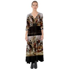 The First Thanksgiving Button Up Boho Maxi Dress by Valentinaart