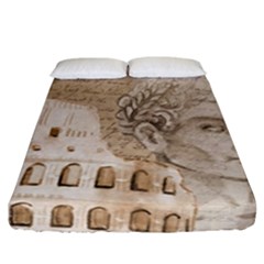 Colosseum Rome Caesar Background Fitted Sheet (california King Size) by Celenk