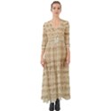 Vintage Beige Music Notes Button Up Boho Maxi Dress View1