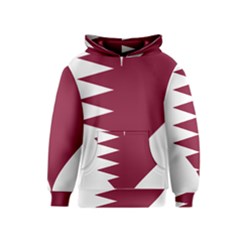 Heart Love Flag Qatar Kids  Pullover Hoodie by Celenk