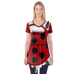 Ladybug Insects Colors Alegre Short Sleeve Tunic  by Celenk