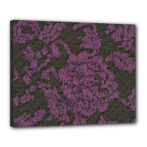 Purple Black Red Fabric Textile Canvas 20  X 16  by Celenk