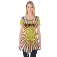 Abstract Art Modern Abstract Short Sleeve Tunic  by Celenk