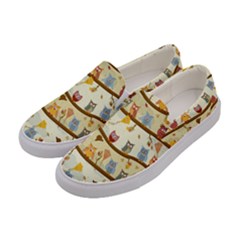 Autumn Owls Pattern Women s Canvas Slip Ons by Celenk