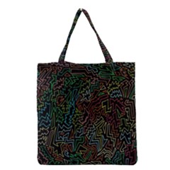 Zigs And Zags Grocery Tote Bag by Celenk