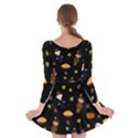 Pilgrims and Indians pattern - Thanksgiving Long Sleeve Skater Dress View2