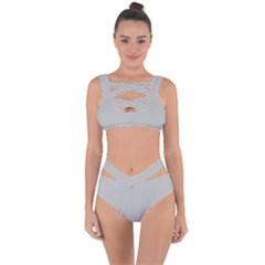 Grey And White Simulated Carbon Fiber Bandaged Up Bikini Set  by PodArtist