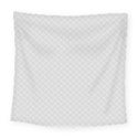 Bright White Stitched and Quilted Pattern Square Tapestry (Large) View1