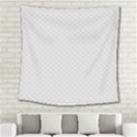 Bright White Stitched and Quilted Pattern Square Tapestry (Large) View2