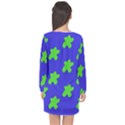 Pattern Long Sleeve Chiffon Shift Dress  View2