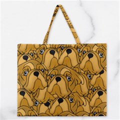 Bulldogge Zipper Large Tote Bag by gasi