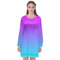 Pattern Long Sleeve Chiffon Shift Dress  View1