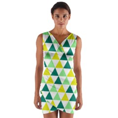 Pattern Wrap Front Bodycon Dress by gasi