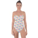 Pattern Tie Back One Piece Swimsuit View1