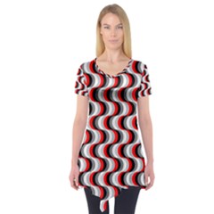 Pattern Short Sleeve Tunic  by gasi