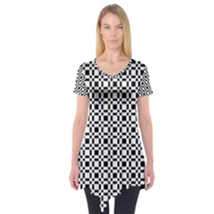 Pattern Short Sleeve Tunic  by gasi