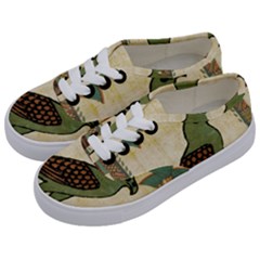 Egyptian Paper Papyrus Bird Kids  Classic Low Top Sneakers by Celenk