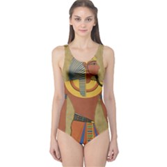 Egyptian Tutunkhamun Pharaoh Design One Piece Swimsuit by Celenk