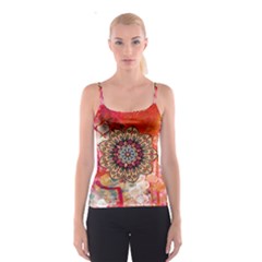 Mandala Art Design Pattern Ethnic Spaghetti Strap Top by Celenk