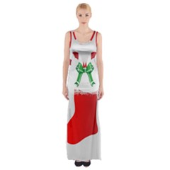 Christmas Stocking Maxi Thigh Split Dress by christmastore