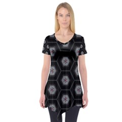 Mandala Calming Coloring Page Short Sleeve Tunic  by Celenk